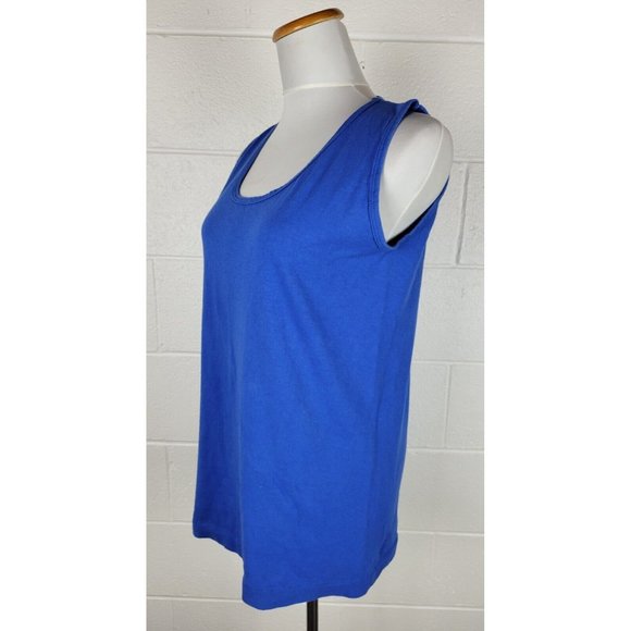 Vtg Fruit of the Loom Womens Blue Cotton Sleeveless Tshirt USA Single Stitch S - Picture 5 of 8